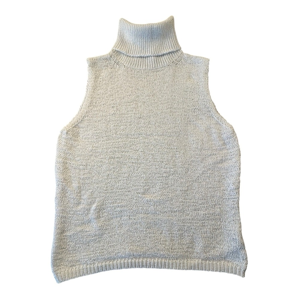 Marisa Christina Knit Sleeveless Turtleneck Sweater Vest Size S